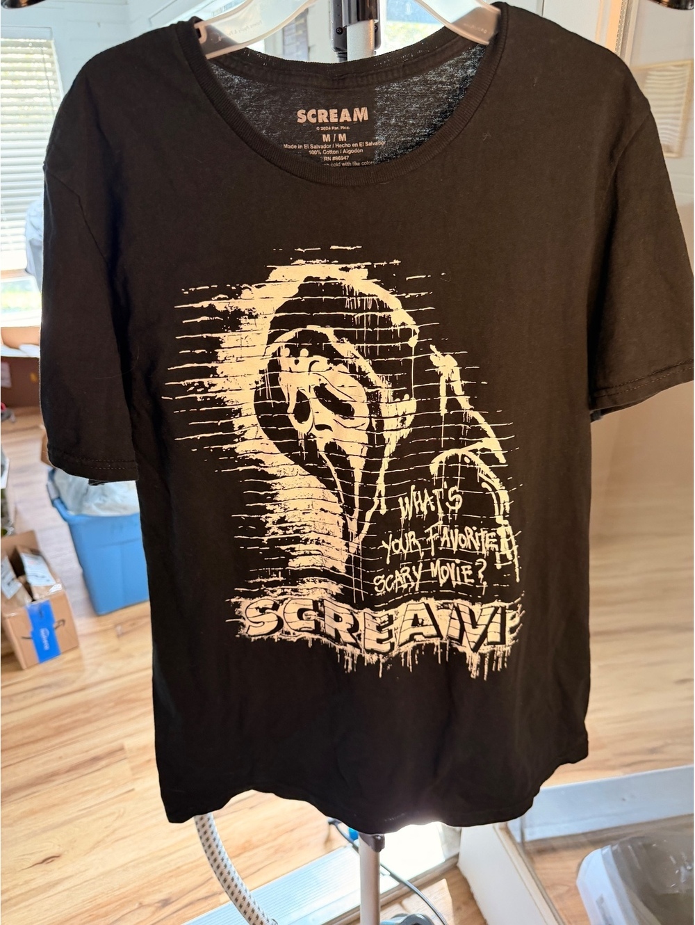 Scream Black Graphic T Shirt Medium